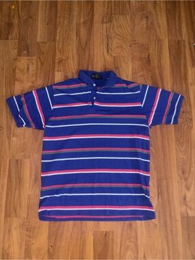 Vintage Men's Striped Polo Shirt